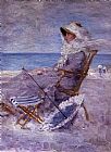 Unknown Woman on the Sea Shore painting
